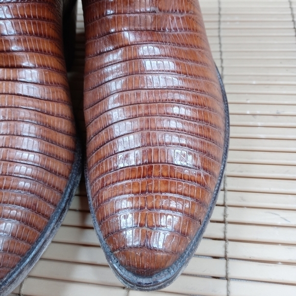 Black Jack Woman's brown Iguana lizard boots sz 4. 232pm - Picture 5 of 10